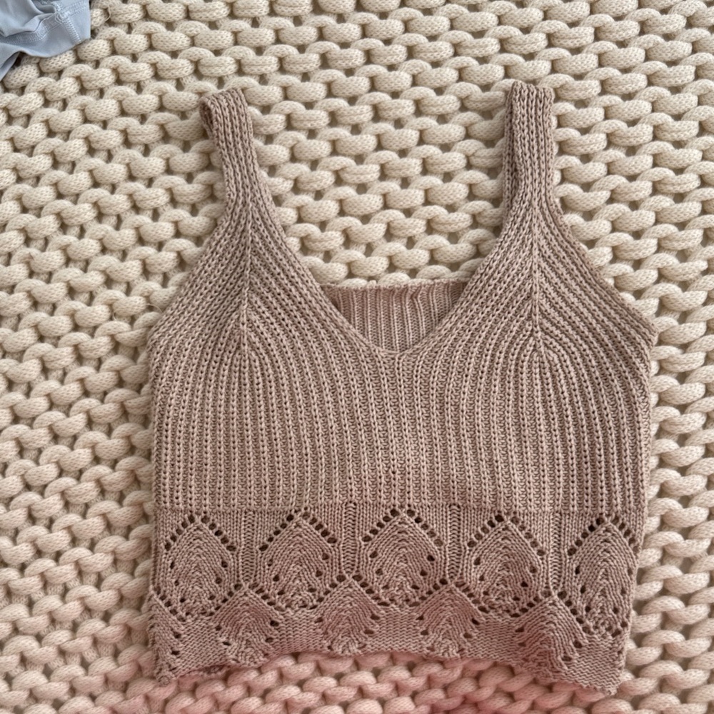 Elegant Knit Tan Top